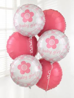 3 Baby Girl and 3 Plane Ballon Baby Girl Ballon